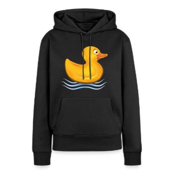 BÉBÉ Ente Caneton - Sweat à capuche Premium bio Femme - noir - Devant - Julia (174cm)