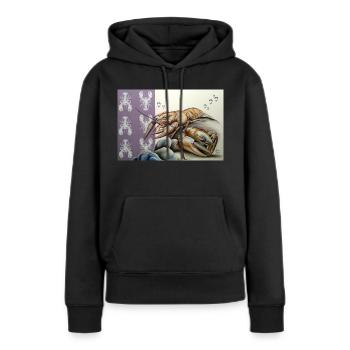 Cancer noble - Sweat à capuche Premium bio Femme - noir - Devant - Julia (174cm)