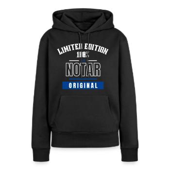 Limited Edition 100% - Notar - Original - Frauen Premium Bio Hoodie - Schwarz - Vorne - Julia (174cm)