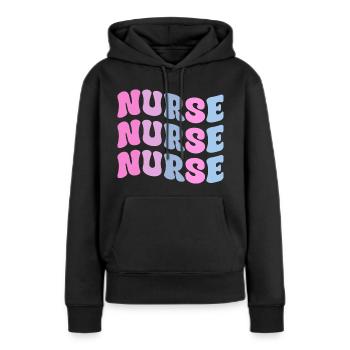 Nurse Nurse Nurse - Women’s Premium Organic Hoodie - black - Front - Julia (174cm)