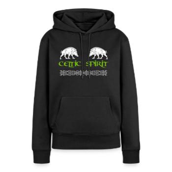 Celtic Spirit - Eber - Frauen Premium Bio Hoodie - Schwarz - Vorne - Julia (174cm)