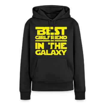Beste Freundin in der Galaxis - Frauen Premium Bio Hoodie - Schwarz - Vorne - Julia (174cm)