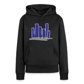 Ville Villes - Sweat à capuche Premium bio Femme - noir - Devant - Julia (174cm)