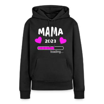 Mama 2023 Schwangerschaf Baby-Party Geburt Idee - Frauen Premium Bio Hoodie - Schwarz - Vorne - Julia (174cm)