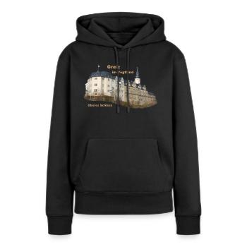 Greiz Oberes Schloss - Frauen Premium Bio Hoodie - Schwarz - Vorne - Julia (174cm)