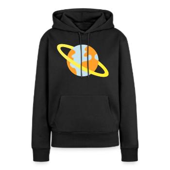 Notre terre dans un univers parallèle - Sweat à capuche Premium bio Femme - noir - Devant - Julia (174cm)