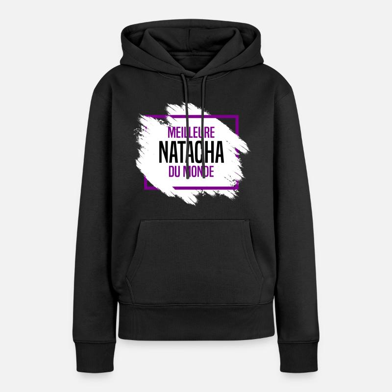 Natacha - Sweat à capuche Premium bio Femme - noir