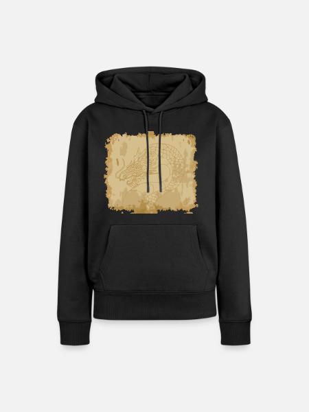 Uralter Drache - Frauen Premium Bio Hoodie - Schwarz