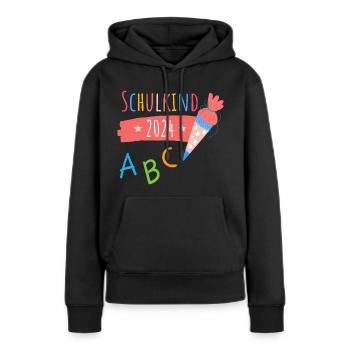 Einschulung T-shirt - Frauen Premium Bio Hoodie - Schwarz - Vorne - Julia (174cm)