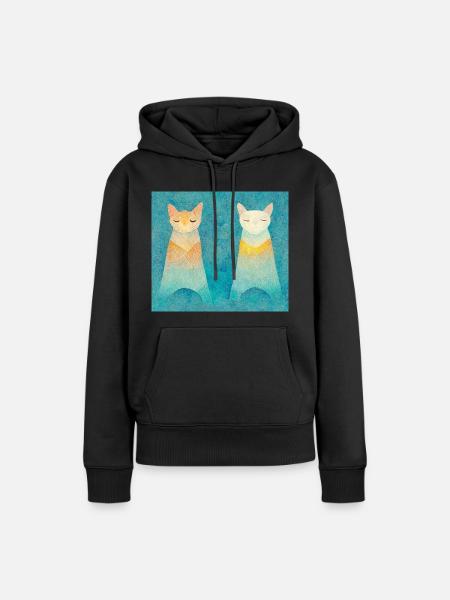 Zwei Mimir (Meme) - Frauen Premium Bio Hoodie - Schwarz