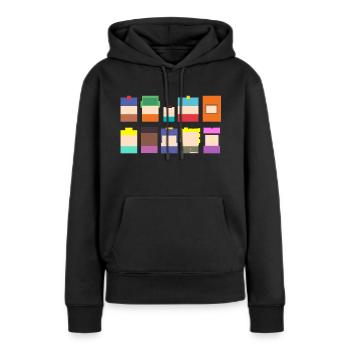 Ein Park im Süden Cartoon Charaktere - Frauen Premium Bio Hoodie - Schwarz - Vorne - Julia (174cm)