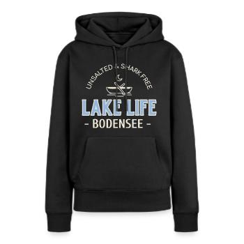 Lake Life Lake Constance - Women’s Premium Organic Hoodie - black - Front - Julia (174cm)