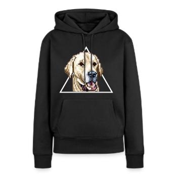 Bella - Frauen Premium Bio Hoodie - Schwarz - Vorne - Julia (174cm)