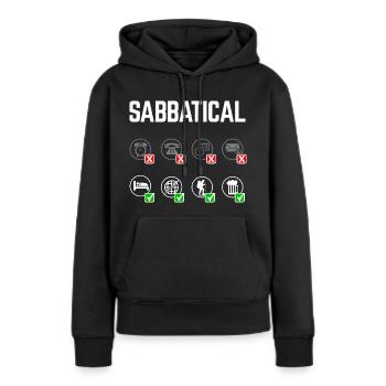 Sabbatical Auszeit vom Job Sabbatjahr - Frauen Premium Bio Hoodie - Schwarz - Vorne - Julia (174cm)