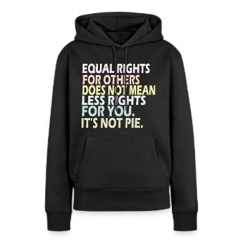 Gleiche Rechte Jetzt - Frauen Premium Bio Hoodie - Schwarz - Vorne - Julia (174cm)