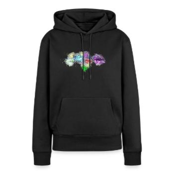 Diamants Bijoux brillants - Sweat à capuche Premium bio Femme - noir - Devant - Julia (174cm)