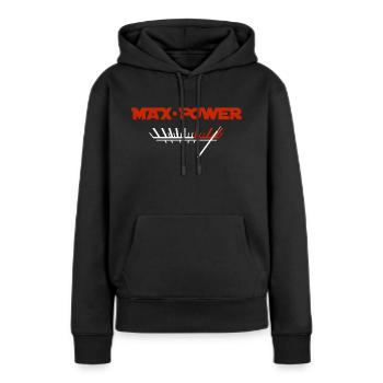 Vumètre de puissance maximale - Sweat à capuche Premium bio Femme - noir - Devant - Julia (174cm)