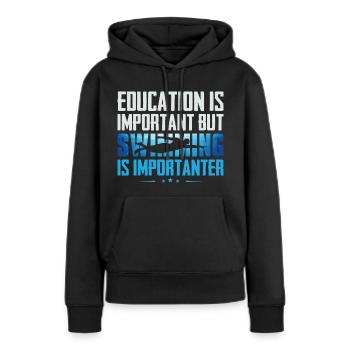 Schwimmshirt lustige Zitate sagen Schwimmer Geschenke - Frauen Premium Bio Hoodie - Schwarz - Vorne - Julia (174cm)