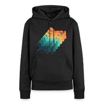 Traber Vintage Geschenk Rennen - Frauen Premium Bio Hoodie - Schwarz - Vorne - Julia (174cm)