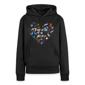Karneval Shirt Kamelle, Fasching T-Shirt, Kostüm - Frauen Premium Bio Hoodie - Schwarz - Vorne - Julia (174cm)