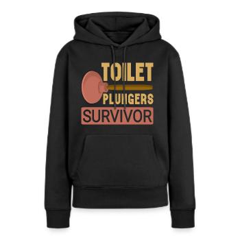 Flacon de toilette de survivant - Sweat à capuche Premium bio Femme - noir - Devant - Julia (174cm)