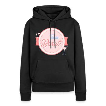 Team Braut - Frauen Premium Bio Hoodie - Schwarz - Vorne - Julia (174cm)