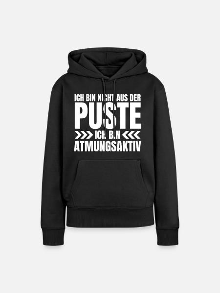 I'm not out of breath, I'm breathable! - Women’s Premium Organic Hoodie - black