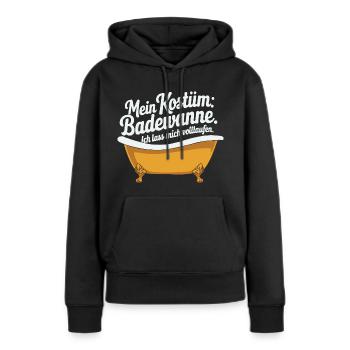 Mon Déguisement : Baignoire - Sweat à capuche Premium bio Femme - noir - Devant - Julia (174cm)