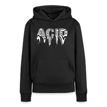 acid melted - Frauen Premium Bio Hoodie - Schwarz - Vorne - Julia (174cm)