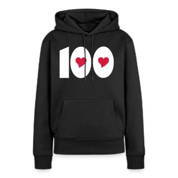 ★ Nummer Hundert 100-Best Jersy Number & Best Age ★ - Frauen Premium Bio Hoodie - Schwarz - Vorne - Julia (174cm)
