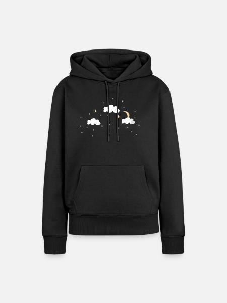 Night Sky - Frauen Premium Bio Hoodie - Schwarz
