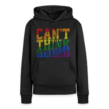 Straight Love Parade Pride Gender Regenbogen CSD - Frauen Premium Bio Hoodie - Schwarz - Vorne - Julia (174cm)