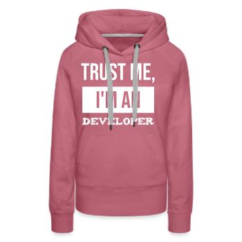 Developer Datentechniker IT Informatik Entwickler - Frauen Premium Bio Hoodie - Malve - Vorne - Isabella (175cm)