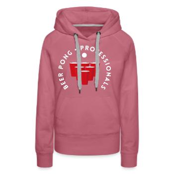 Professionnels du Beer Pong - Le Professionnel du Beer Pong - Sweat à capuche Premium bio Femme - mauve - Devant - Isabella (175cm)