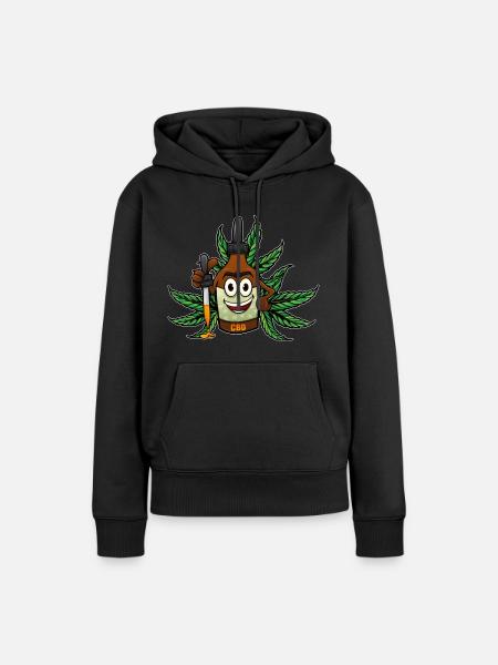 Plantesta Logo und Maskottchen - Frauen Premium Bio Hoodie - Schwarz