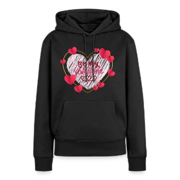 Be my valentine - Frauen Premium Bio Hoodie - Schwarz - Vorne - Julia (174cm)