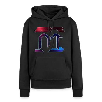 die Nachricht - Frauen Premium Bio Hoodie - Schwarz - Vorne - Julia (174cm)