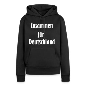 Together for Germany - Women’s Premium Organic Hoodie - black - Front - Julia (174cm)