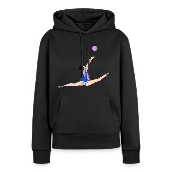 Gymnastique rythmique - ballon - gymnastique - Sweat à capuche Premium bio Femme - noir - Devant - Julia (174cm)