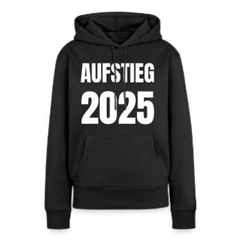Aufstieg 2025 - Frauen Premium Bio Hoodie - Schwarz - Vorne - Julia (174cm)