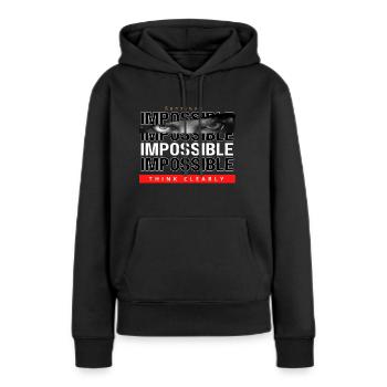 Shanimax Impossible - Frauen Premium Bio Hoodie - Schwarz - Vorne - Julia (174cm)
