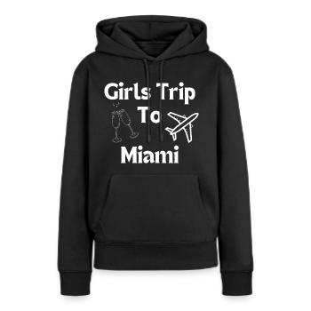 Voyage entre filles à Miami pour enterrement de vie de jeune fille - Sweat à capuche Premium bio Femme - noir - Devant - Julia (174cm)