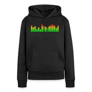 Musik Equalizer & visualizer - Frauen Premium Bio Hoodie - Schwarz - Vorne - Julia (174cm)