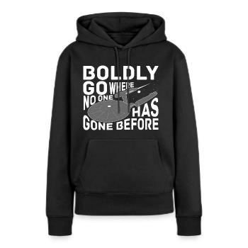 Star Trek Discovery Mutige Abenteuer - Frauen Premium Bio Hoodie - Schwarz - Vorne - Julia (174cm)
