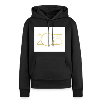 Neujahr - Frauen Premium Bio Hoodie - Schwarz - Vorne - Julia (174cm)