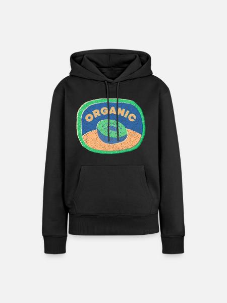 Organic Fresh - Frauen Premium Bio Hoodie - Schwarz