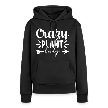Crazy Plant Lady - Women’s Premium Organic Hoodie - black - Front - Julia (174cm)