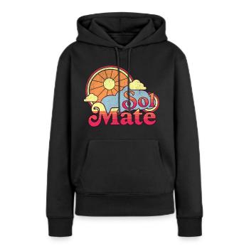 Sol Mate - Women’s Premium Organic Hoodie - black - Front - Julia (174cm)