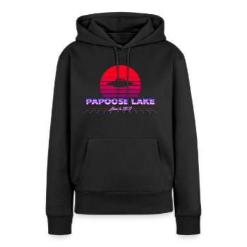 Vaporwave Papoose Lake Nevada Gebiet 51 S4 - Frauen Premium Bio Hoodie - Schwarz - Vorne - Julia (174cm)
