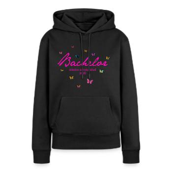 Bachelier '25 - Mission accomplie - Sweat à capuche Premium bio Femme - noir - Devant - Julia (174cm)